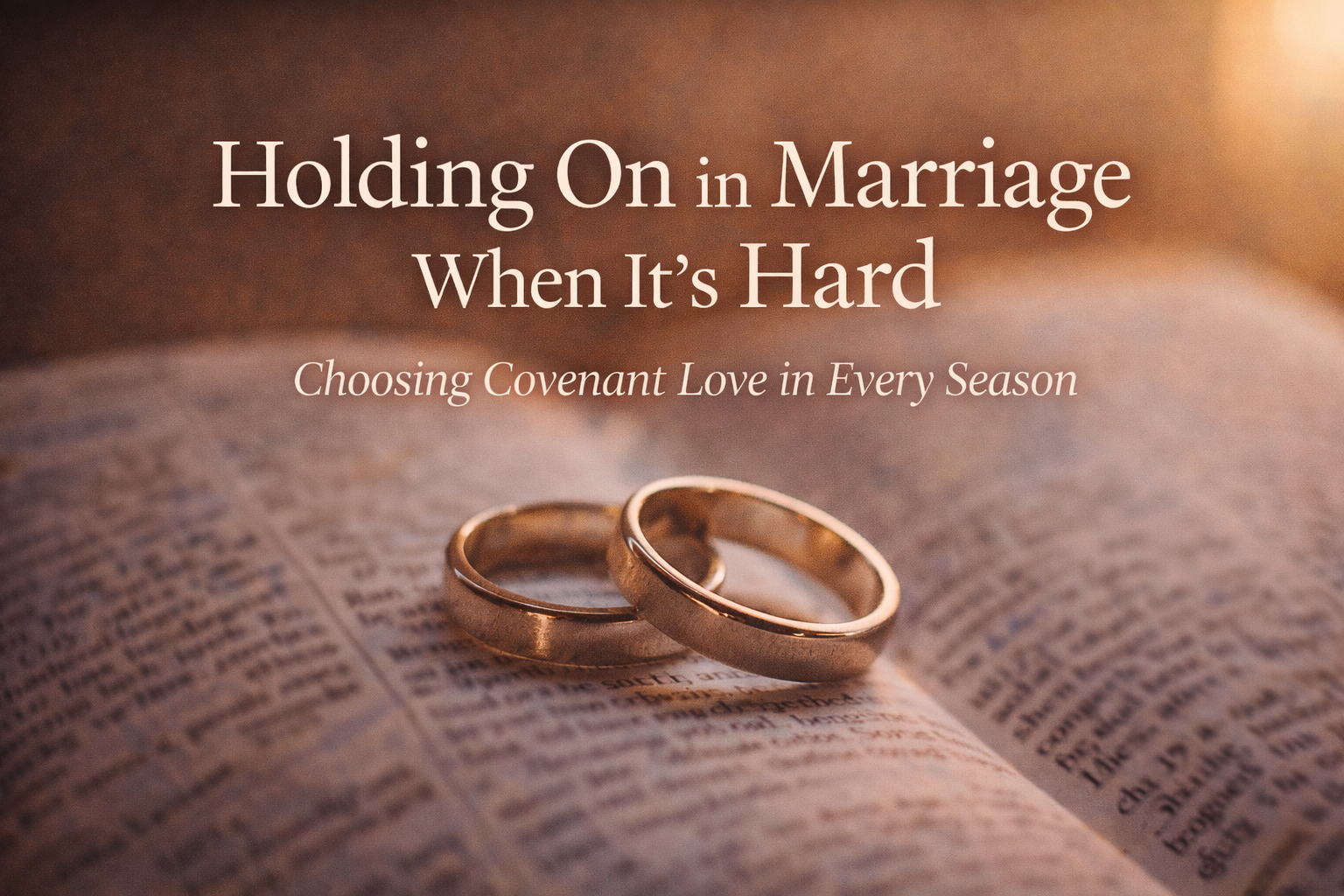 Holding On in Marriage When It’s Hard